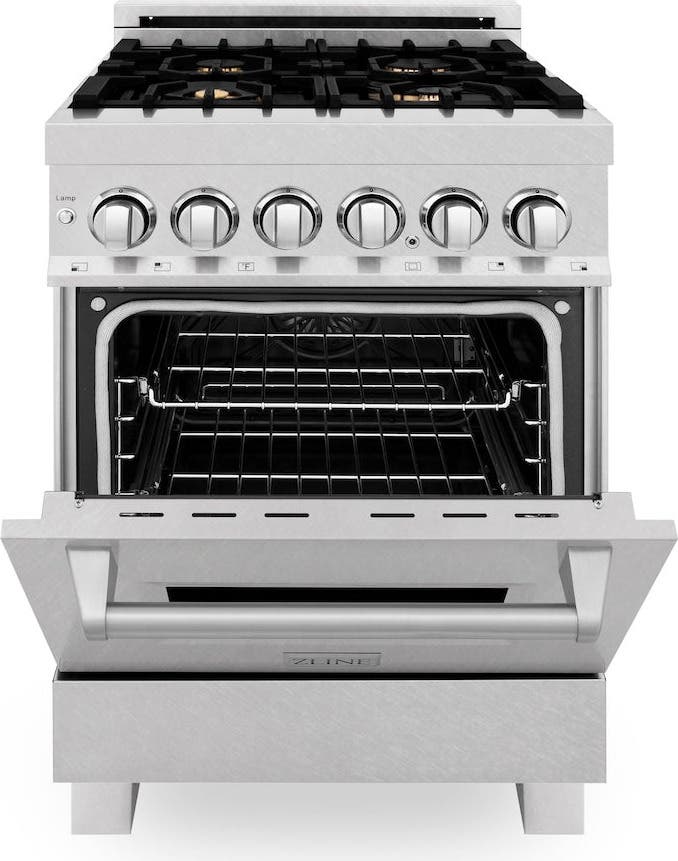 Zline RASSNBR24 Durasnowstainless Steel With Brass Burners