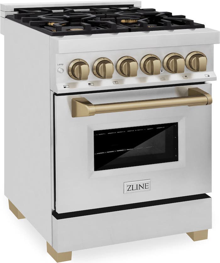 Zline RAZ24CB Stainless Steel With Champagne Bronze Accents