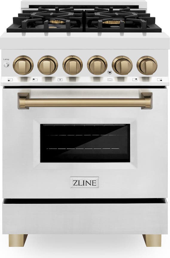Zline RAZ24CB Stainless Steel With Champagne Bronze Accents