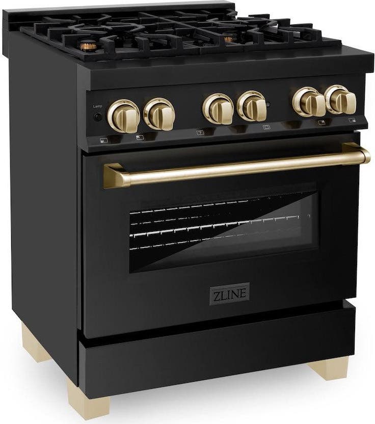 Zline RABZ30G Black Stainless Steel With Gold Accents