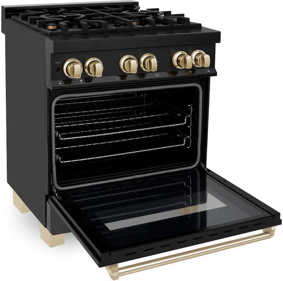 Zline RABZ30G Black Stainless Steel With Gold Accents