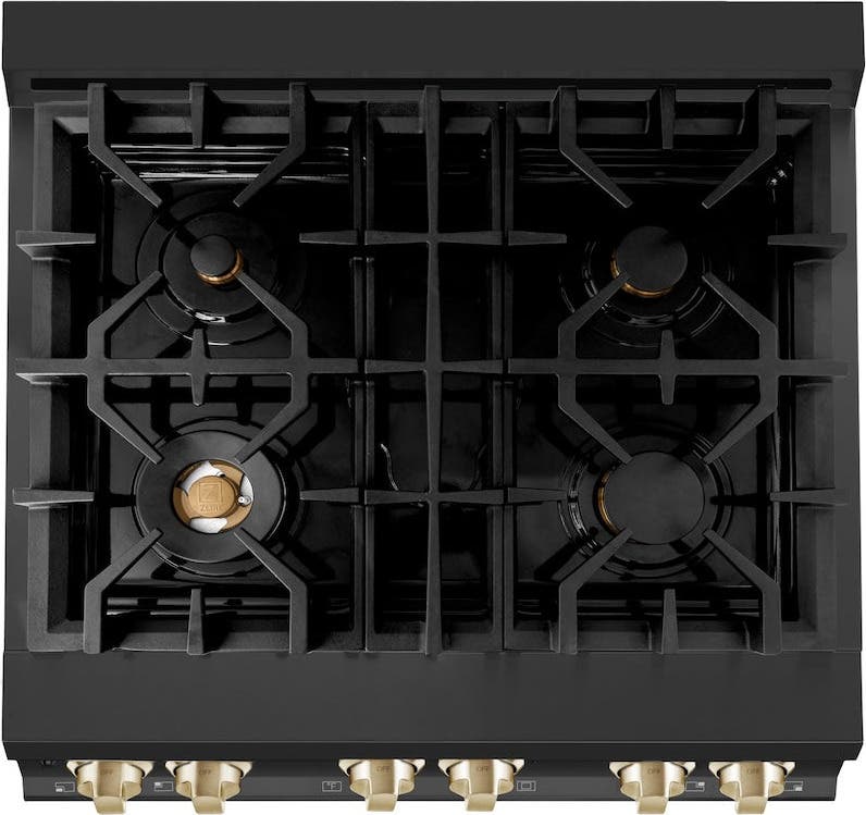 Zline RABZ30G Black Stainless Steel With Gold Accents