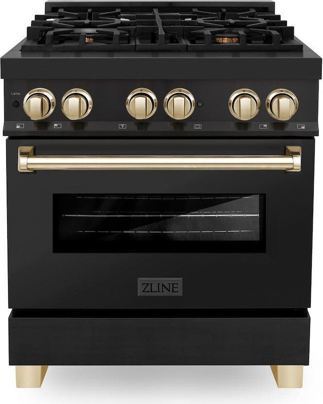 Zline RABZ30G Black Stainless Steel With Gold Accents