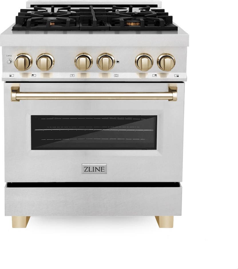 Zline RASZSN30G Durasnow Stainless Steel With Gold Accents