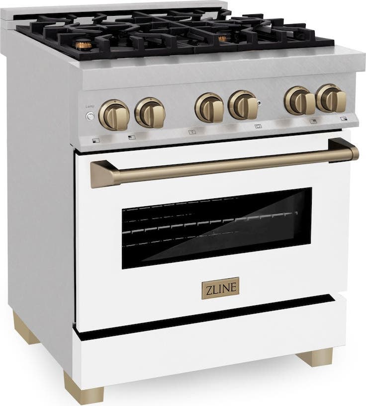 Zline RASZWM30CB Durasnow Stainless Steel With White Matte Door And...