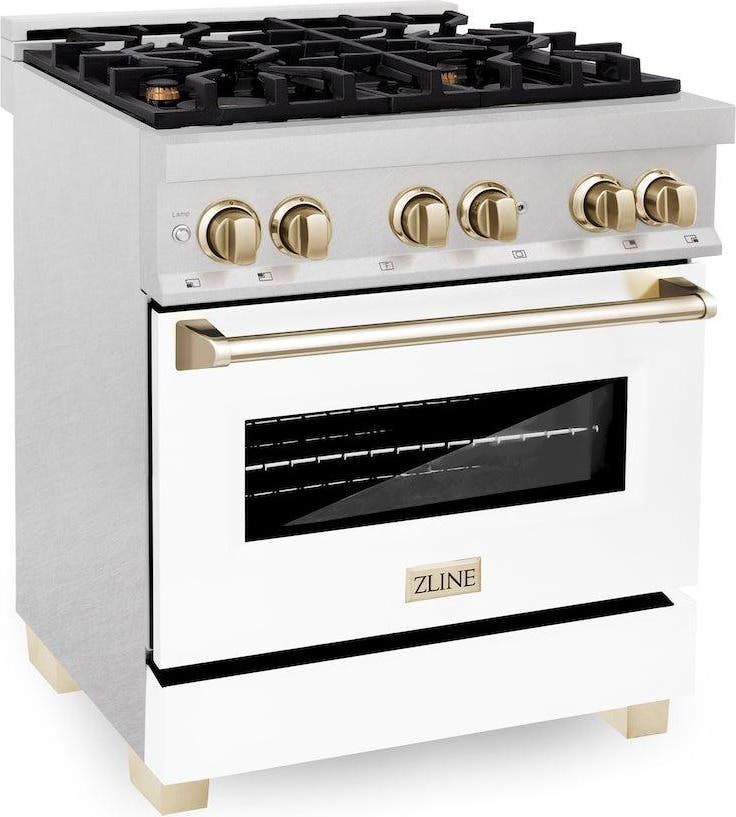 Zline RASZWM30G Durasnow Stainless Steel With White Matte Door And...