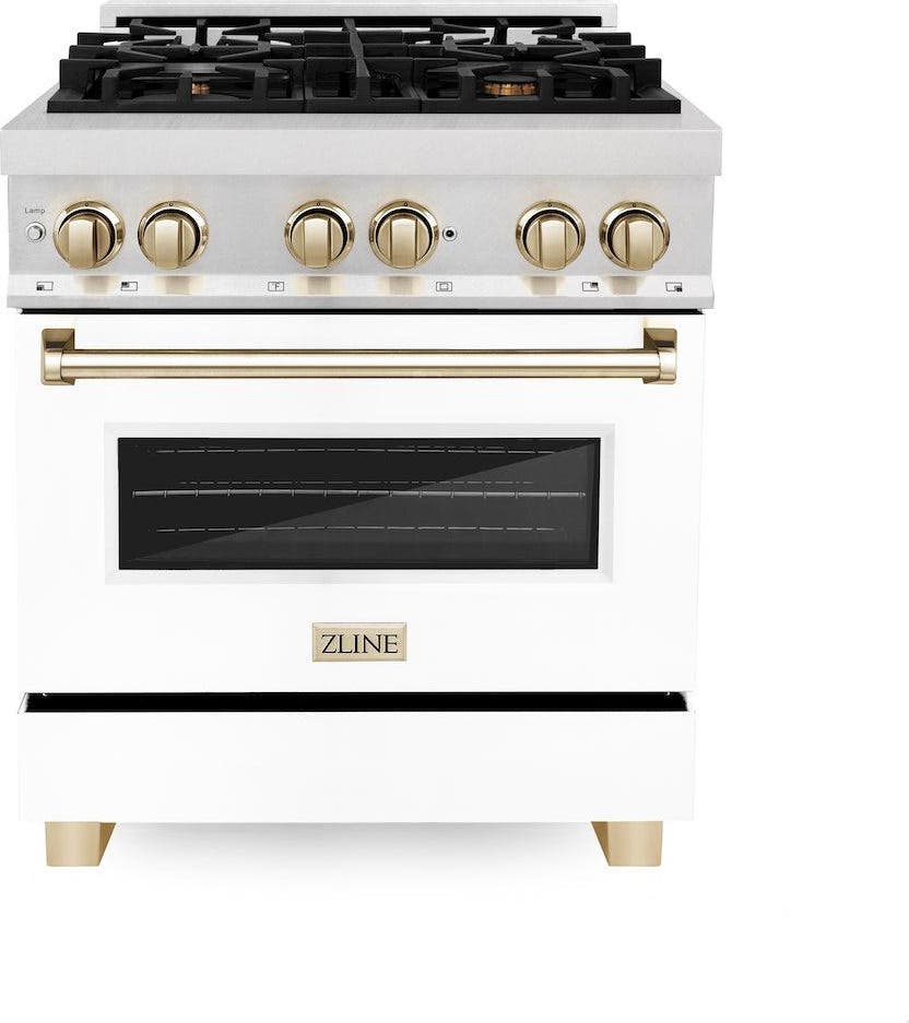 Zline RASZWM30G Durasnow Stainless Steel With White Matte Door And...