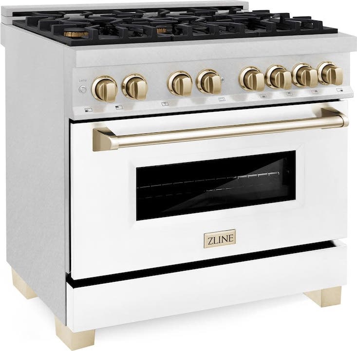 Zline RASZWM36G Durasnow Stainless Steel With White Matte Door And...