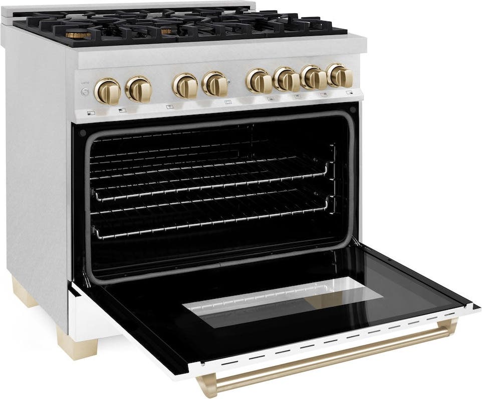 Zline RASZWM36G Durasnow Stainless Steel With White Matte Door And...