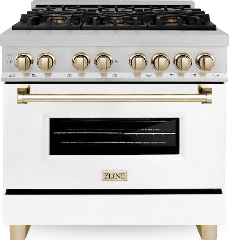 Zline RASZWM36G Durasnow Stainless Steel With White Matte Door And...
