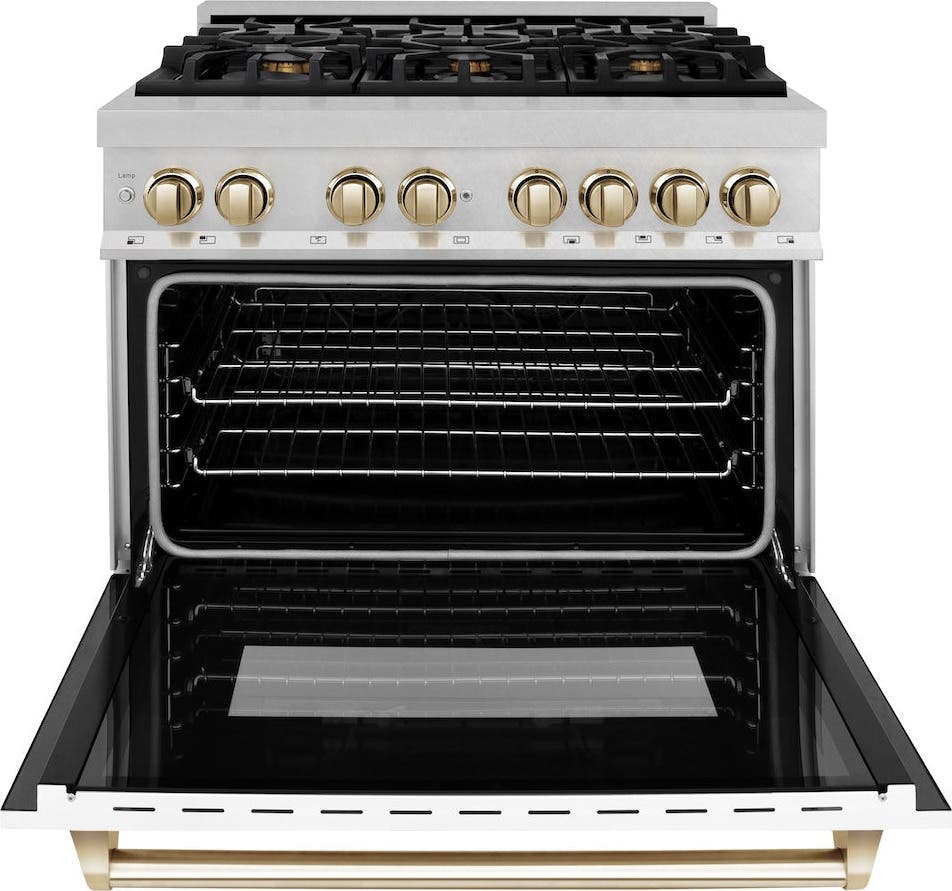 Zline RASZWM36G Durasnow Stainless Steel With White Matte Door And...