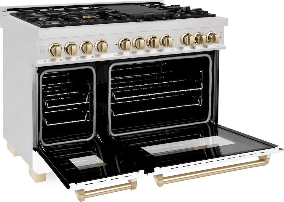 Zline RASZWM48G Durasnow Stainless Steel With White Matte Door And...