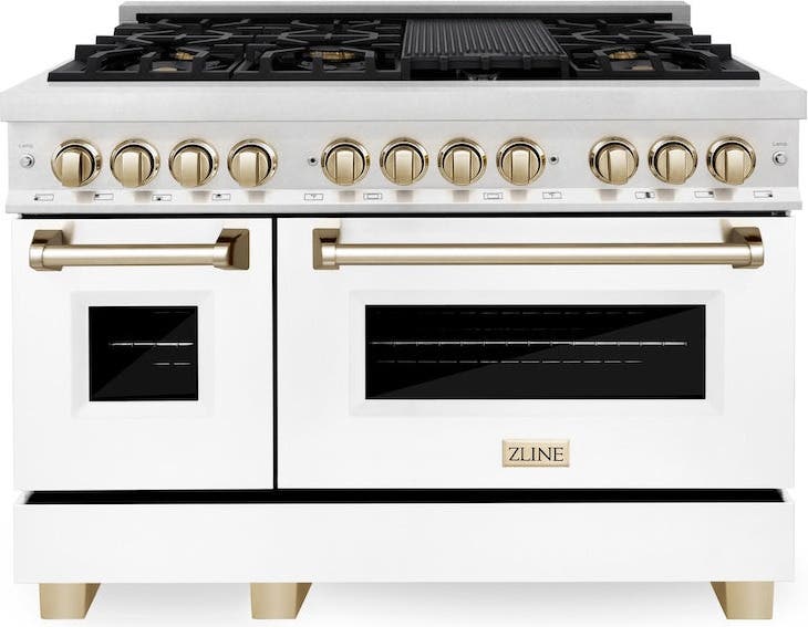 Zline RASZWM48G Durasnow Stainless Steel With White Matte Door And...