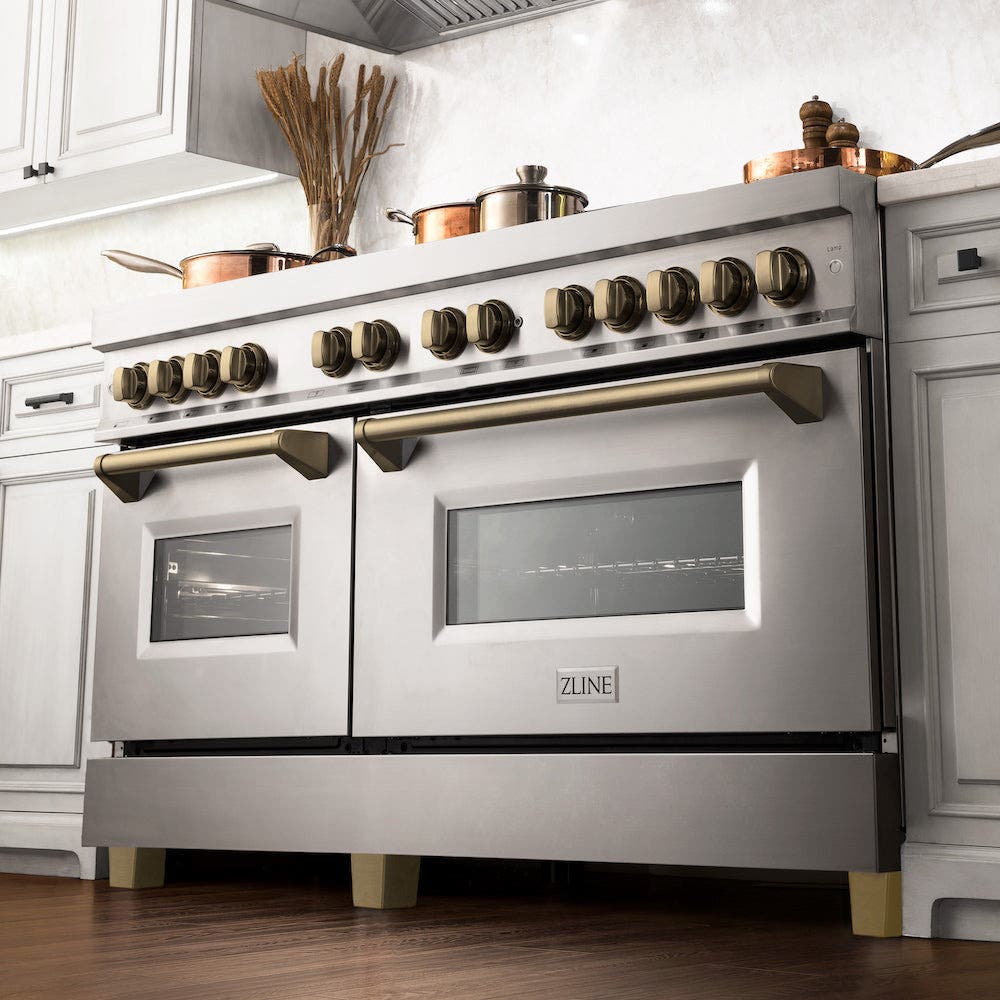 Zline RAZ60CB Stainless Steel With Champagne Bronze Accents