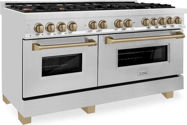 Zline RAZ60CB Stainless Steel With Champagne Bronze Accents