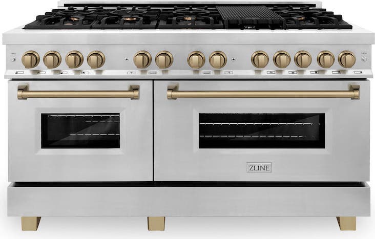 Zline RAZ60CB Stainless Steel With Champagne Bronze Accents