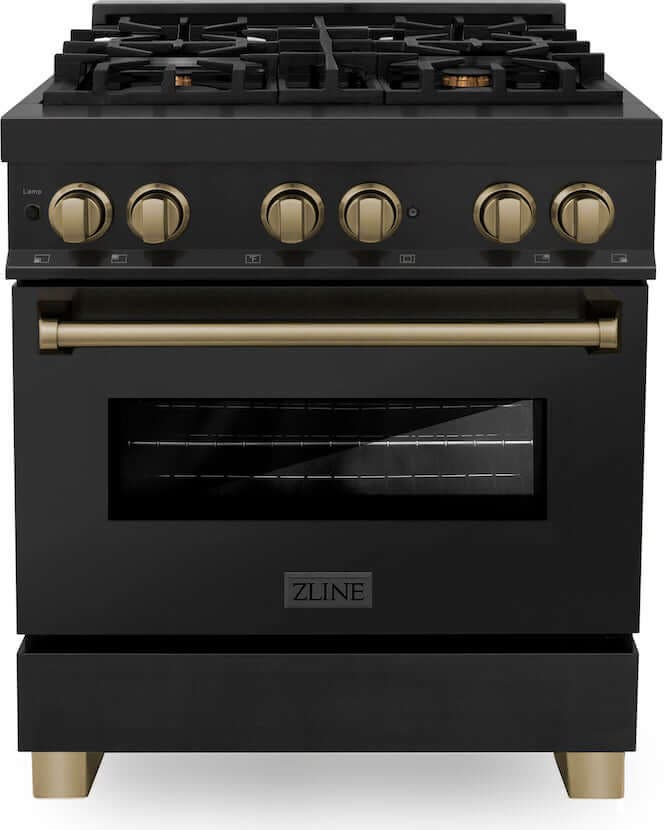 Zline RABZ30CB Black Stainless Steel With Champagne Bronze Accent...