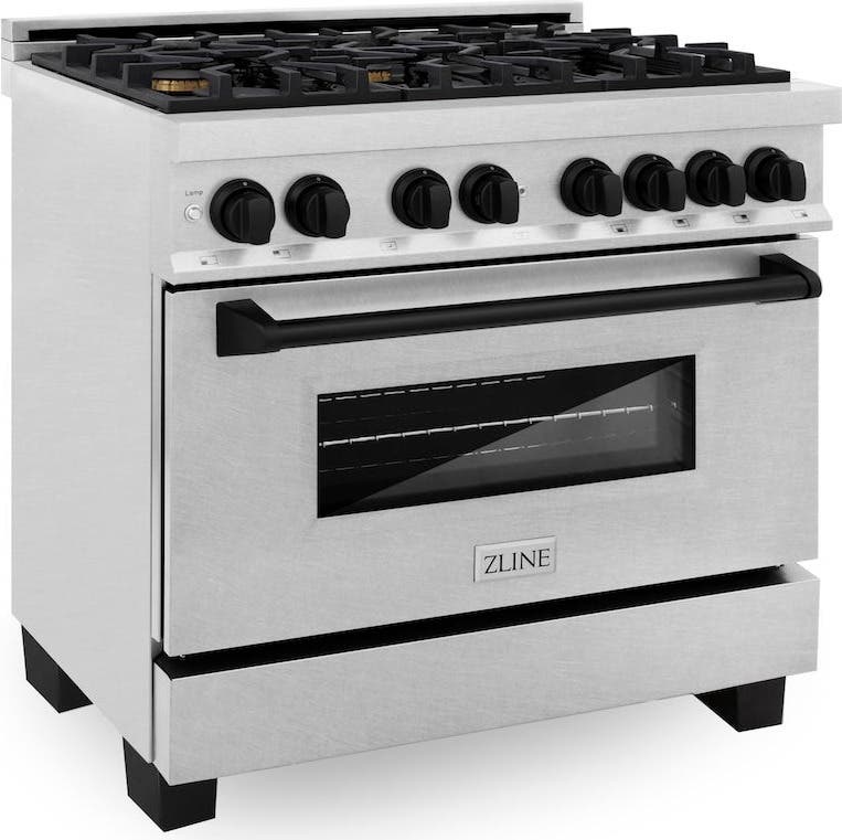 Zline RASZSN36MB Durasnow Stainless Steel with Matte Black Accents
