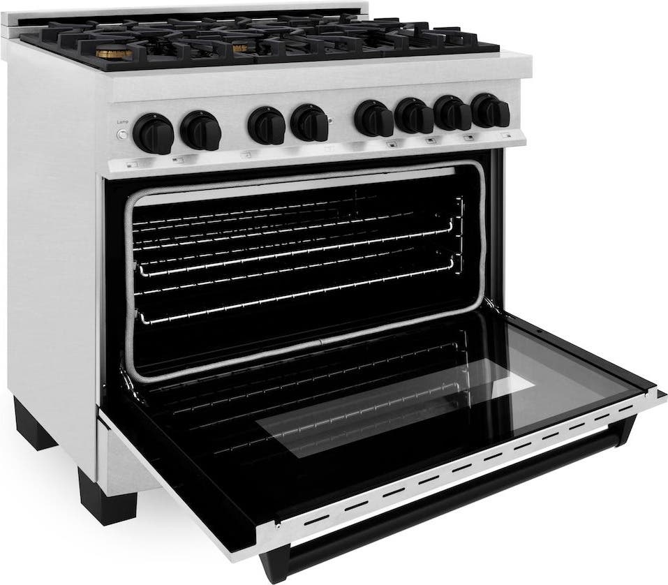 Zline RASZSN36MB Durasnow Stainless Steel with Matte Black Accents