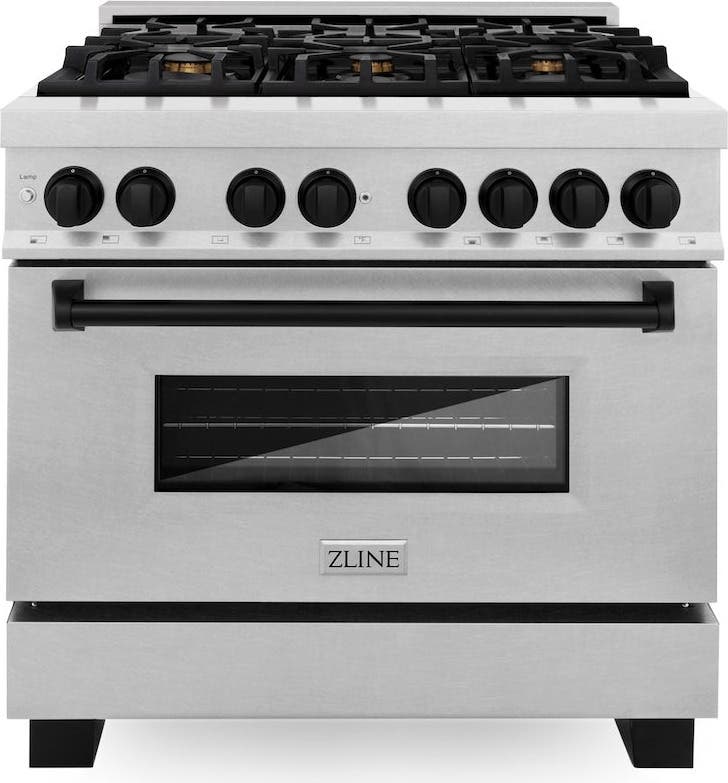 Zline RASZSN36MB Durasnow Stainless Steel with Matte Black Accents