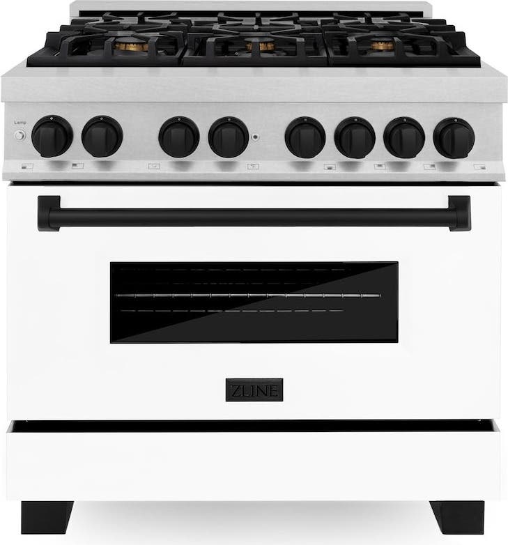 Zline RASZWM36MB Durasnow Stainless Steel with White Matte Door and...