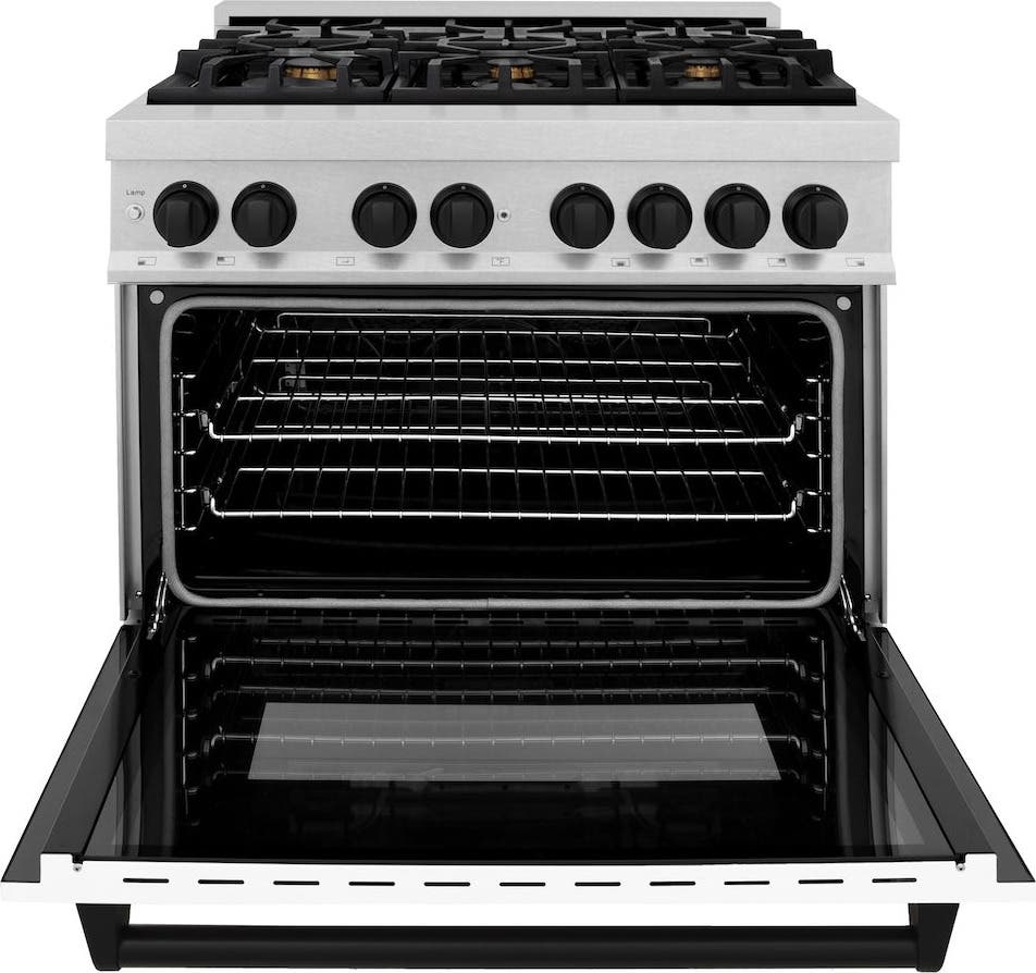 Zline RASZWM36MB Durasnow Stainless Steel with White Matte Door and...