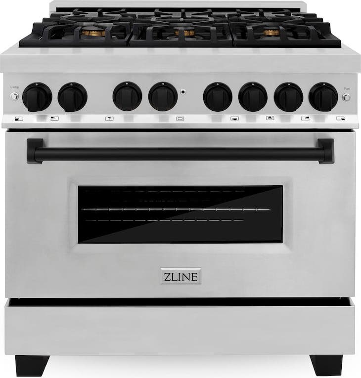 Zline RAZ36MB Stainless Steel with Matte Black Accents