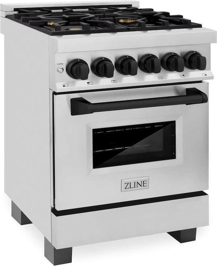 Zline RAZ24MB Stainless Steel with Matte Black Accents