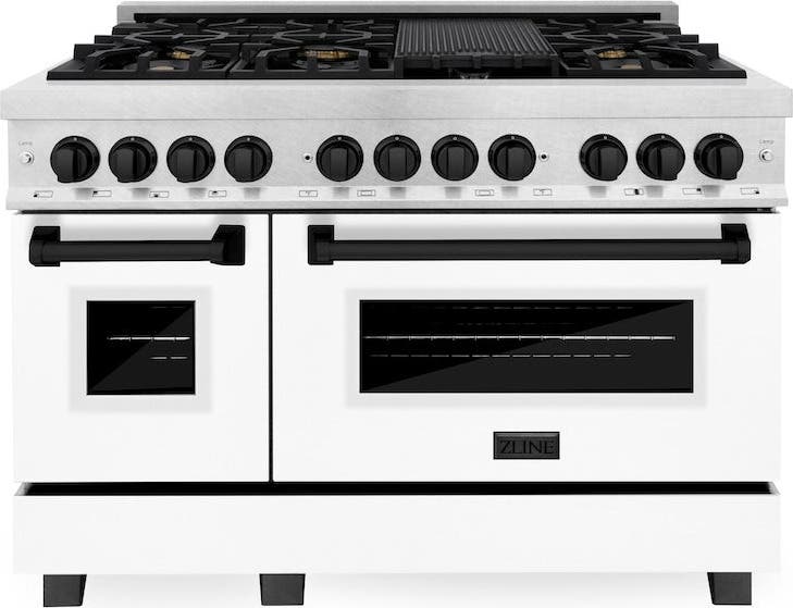 Zline RASZWM48MB Durasnow Stainless Steel with White Matte Door and...