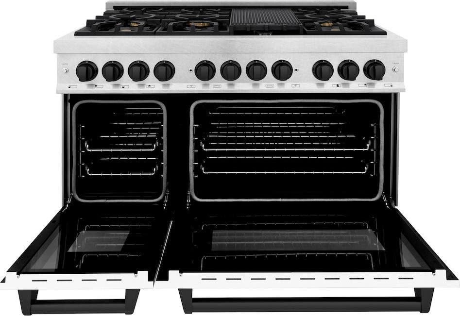 Zline RASZWM48MB Durasnow Stainless Steel with White Matte Door and...