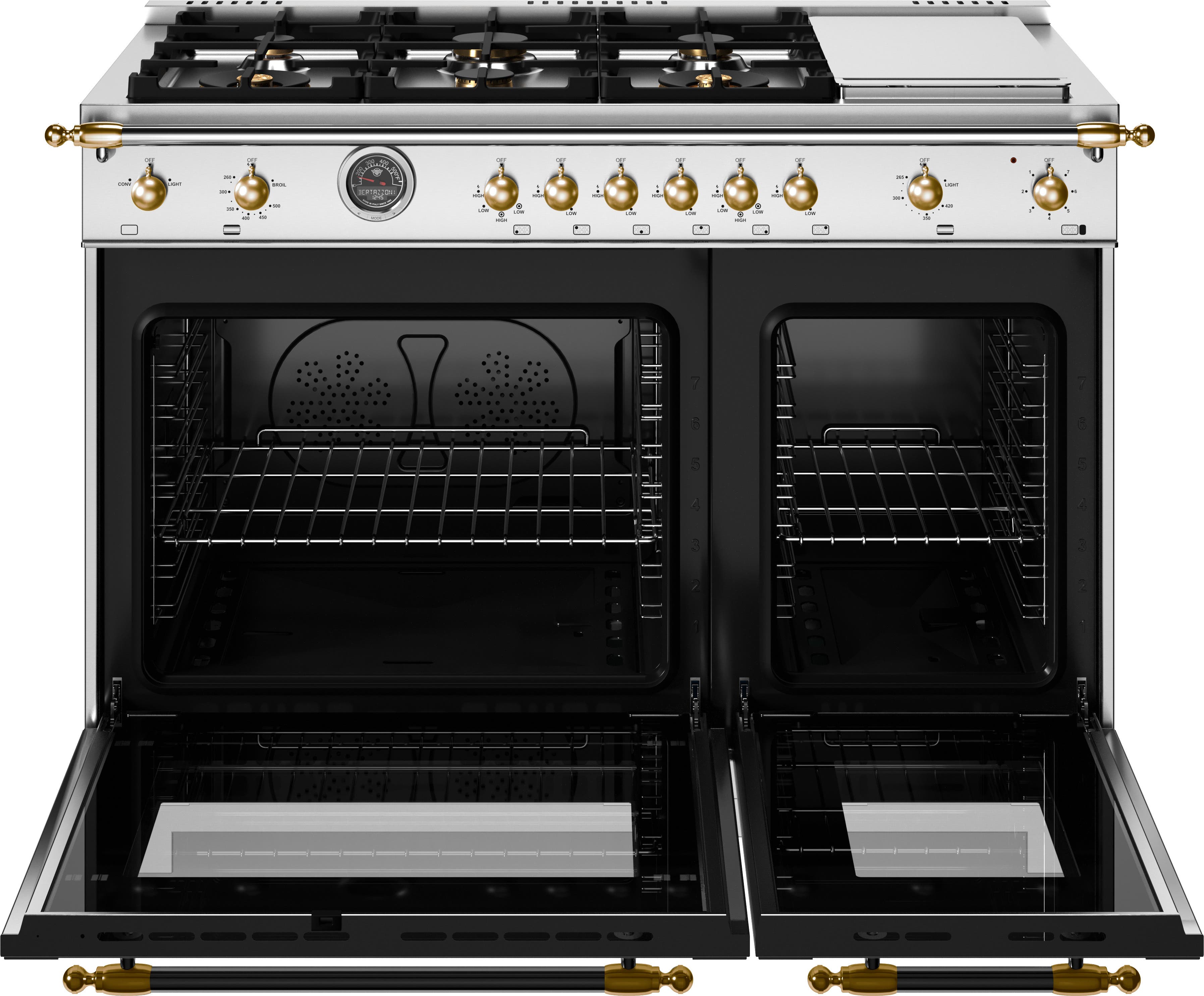 Bertazzoni HER486BTFGMXG Stainless Steel With Gold Trim