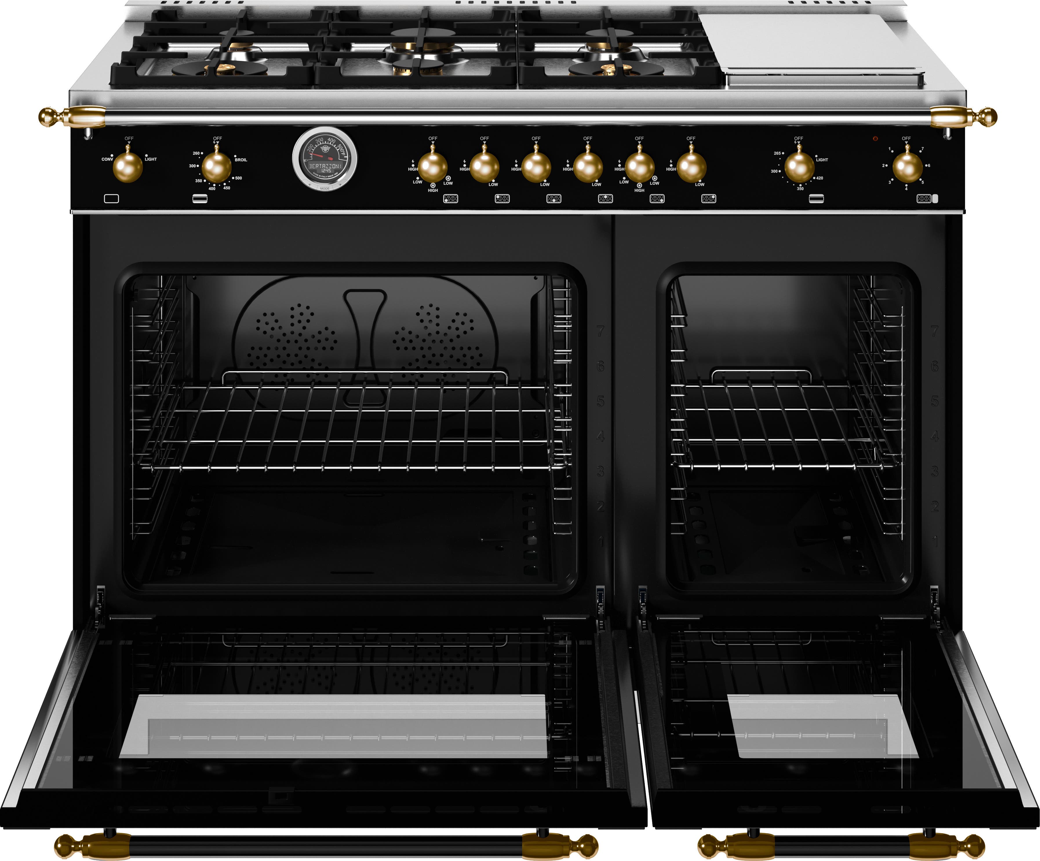 Bertazzoni HER486BTFGMNG Matte Black With Gold Trim
