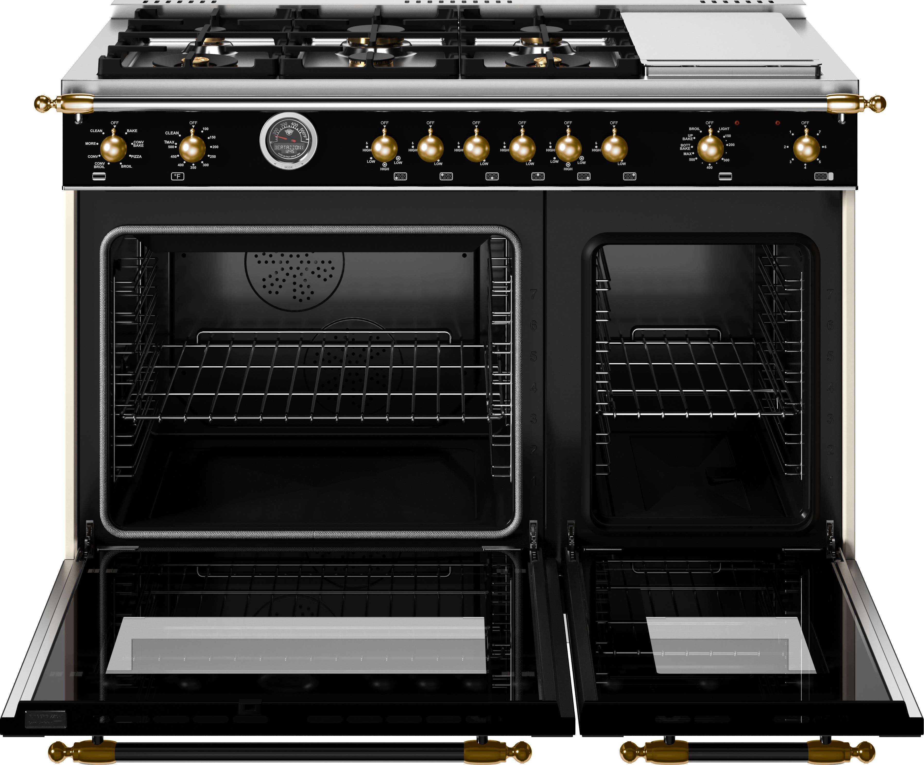 Bertazzoni HER486BTFEPNG Matte Black With Gold Trim