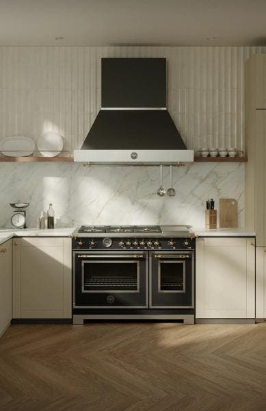 Bertazzoni HER486BTFEPNG Matte Black With Gold Trim