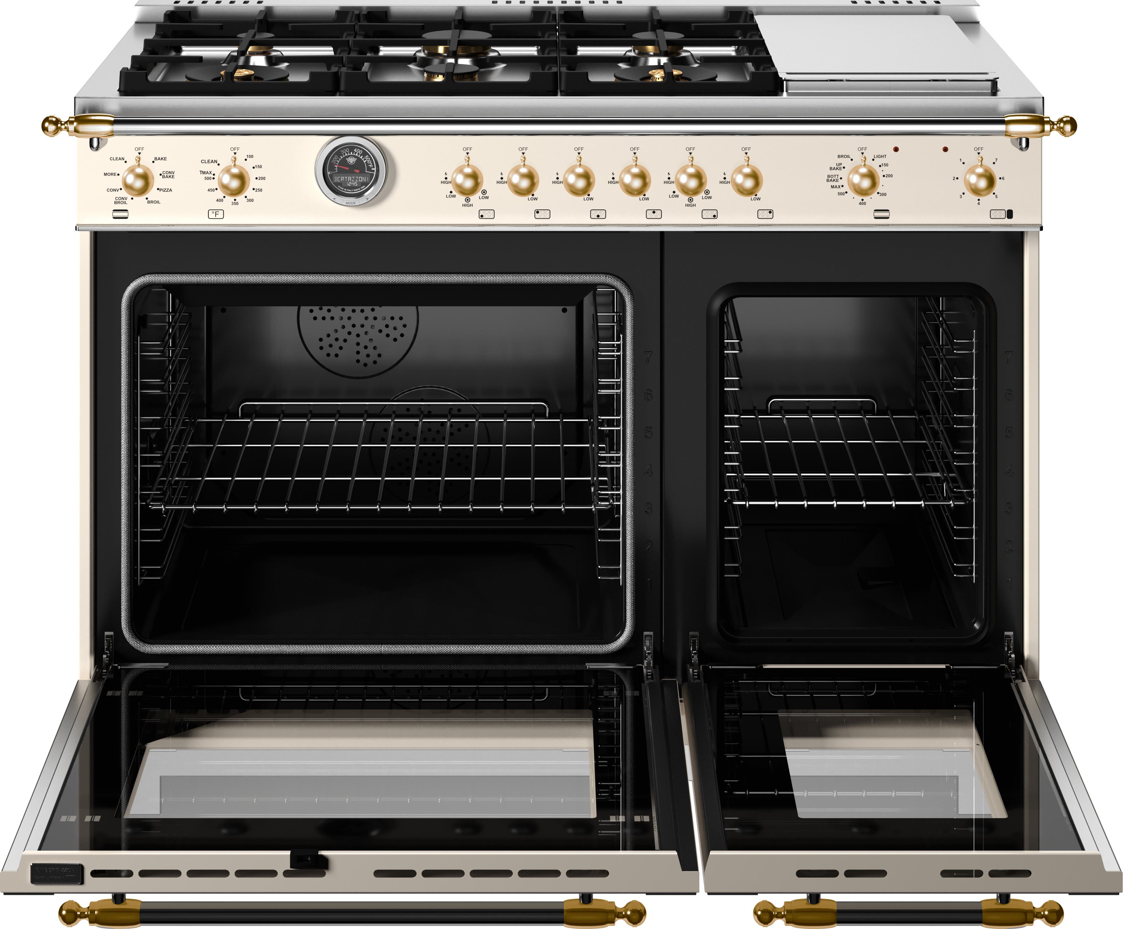 Bertazzoni HER486BTFEPAG Ivory With Gold Trim