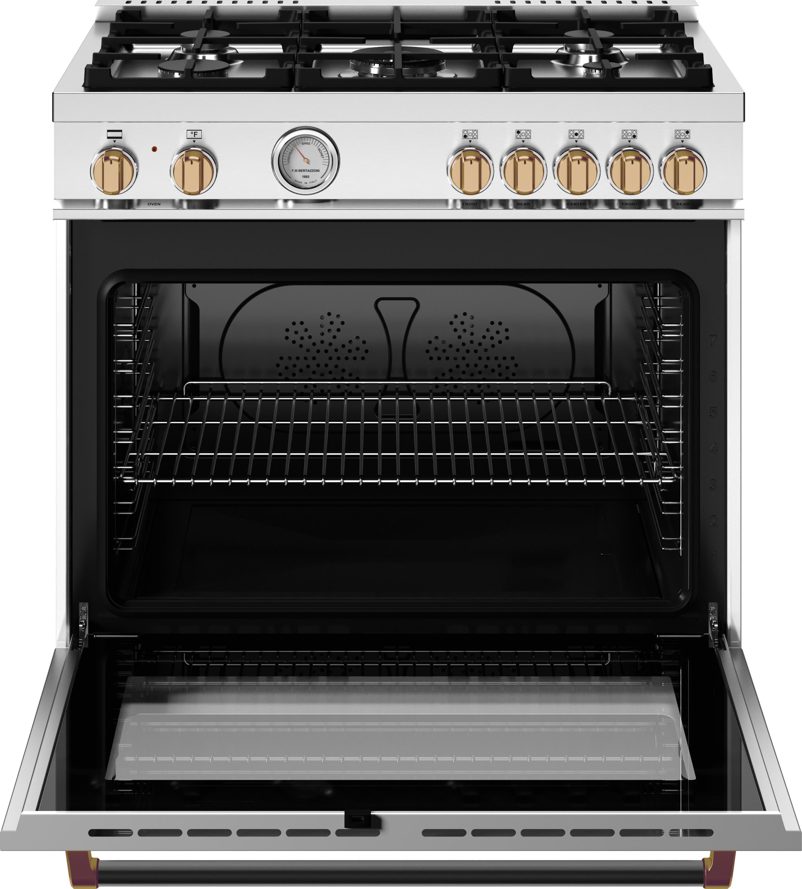 Bertazzoni MAS365DFMNG Black With Gold Trim