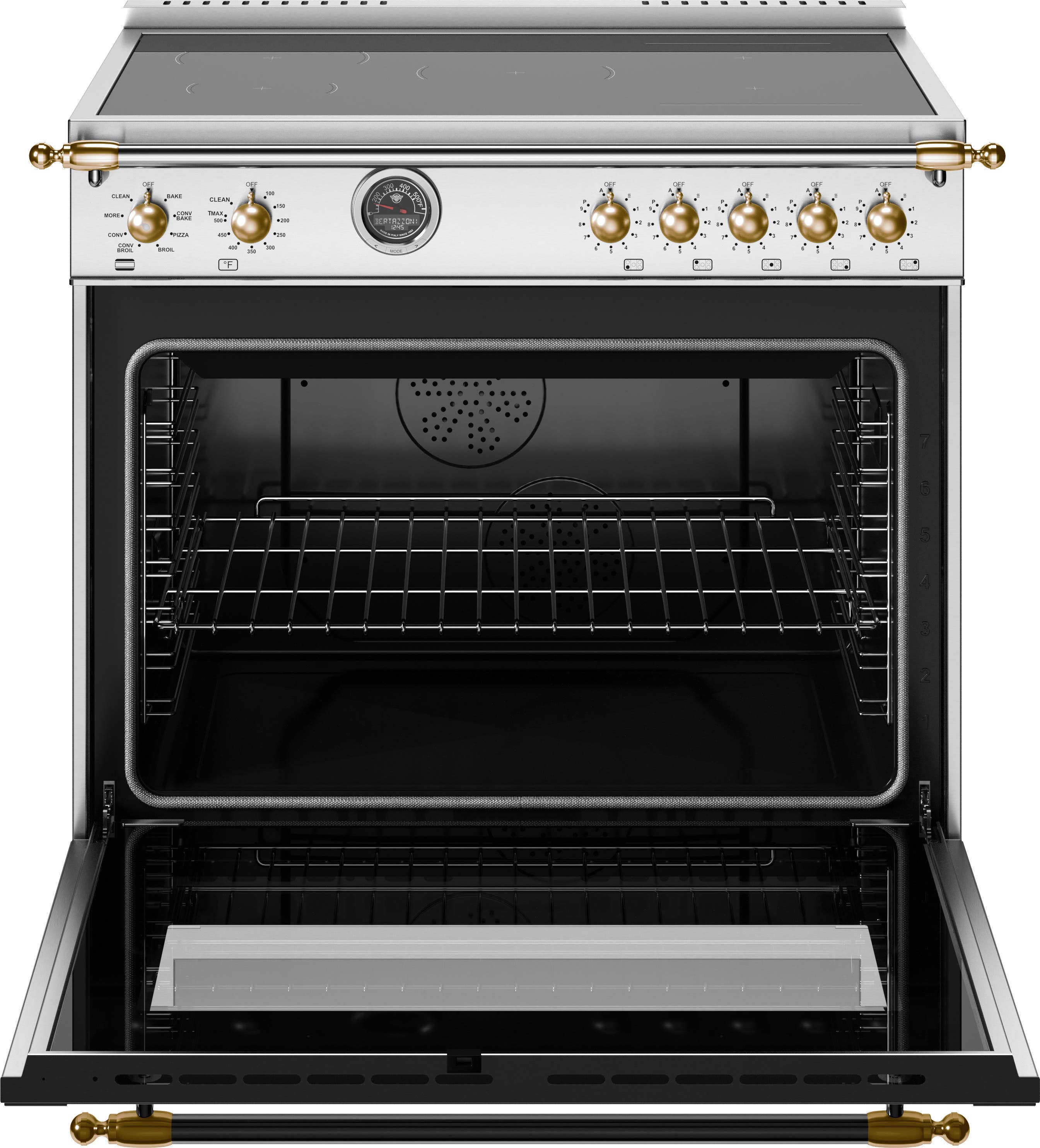 Bertazzoni HER365ICFEPXG Stainless Steel With Gold Trim