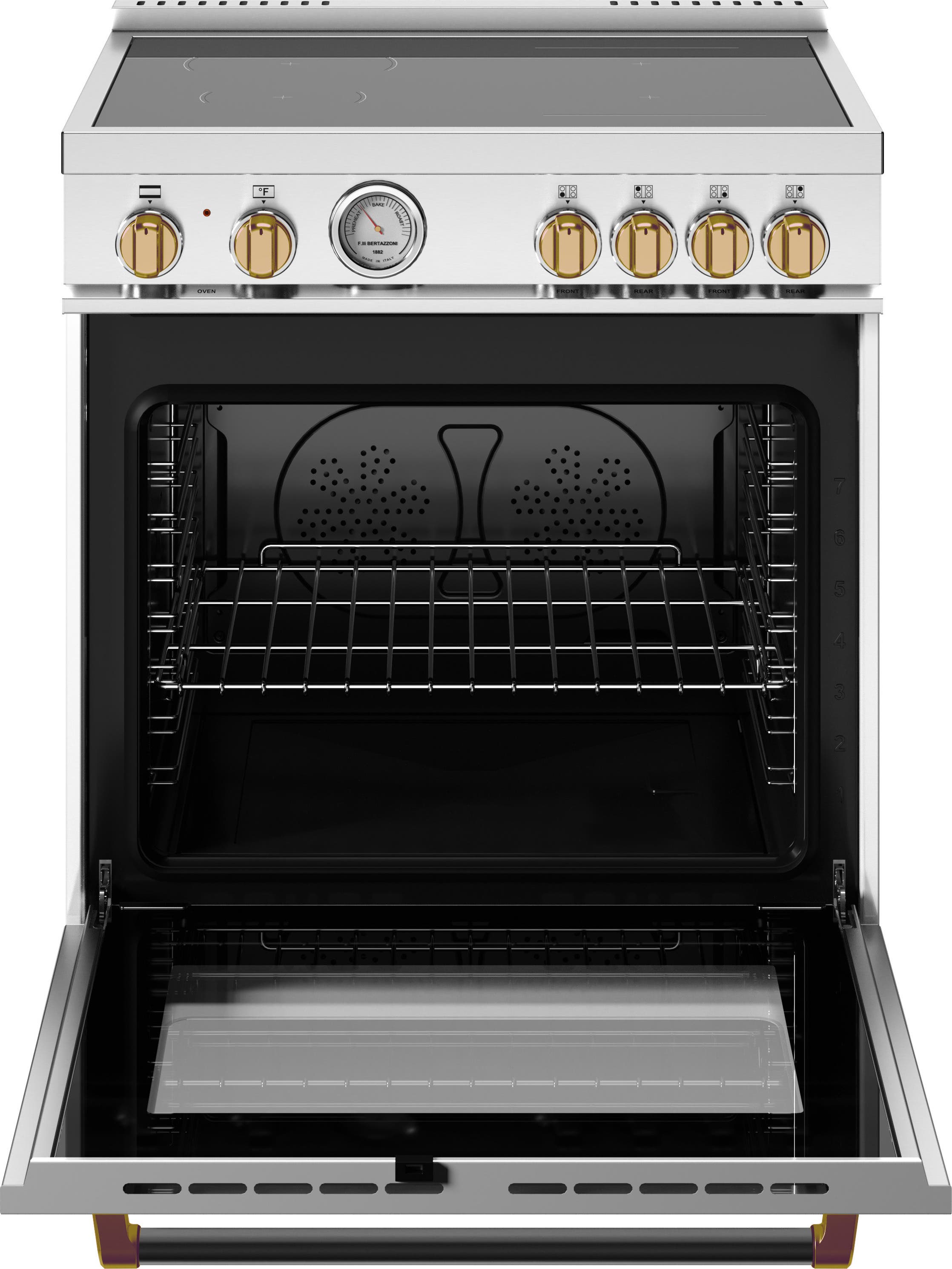 Bertazzoni MAS304INMBG White With Gold Trim