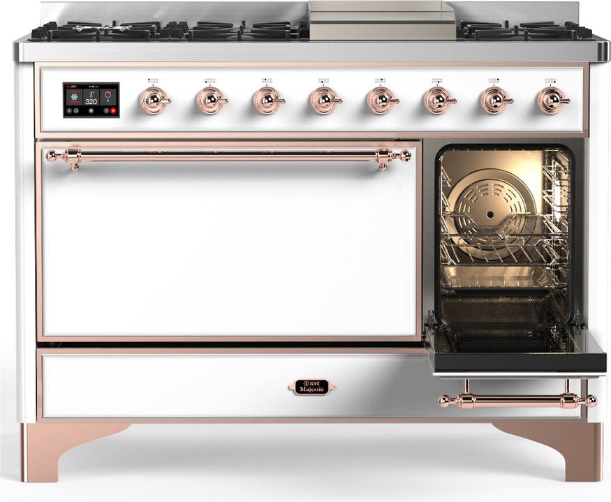 Ilve UM48FQNR3WHPLP White With Copper Trim, Liquid Propane