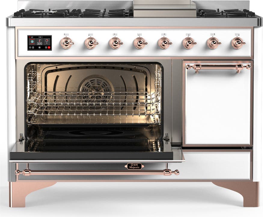 Ilve UM48FQNR3WHP White With Copper Trim, Natural Gas