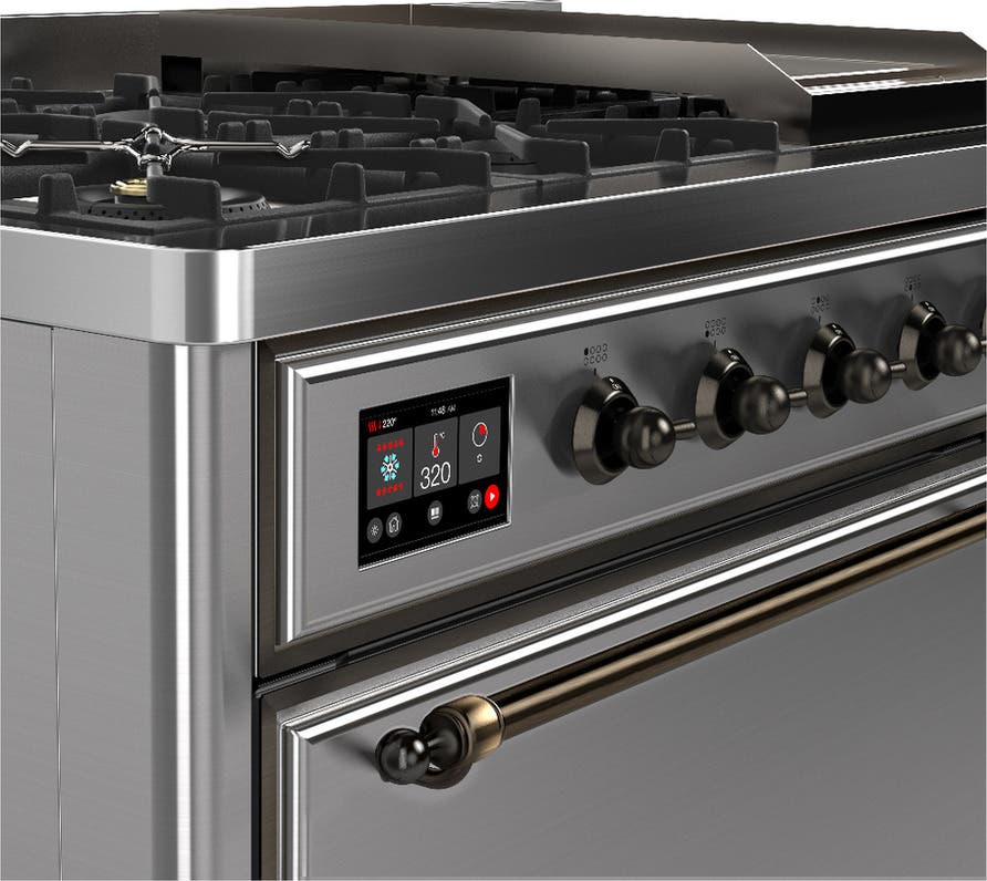 Ilve UM48FQNR3SSBLP Stainless Steel With Burnished Trim, Liquid Propan...