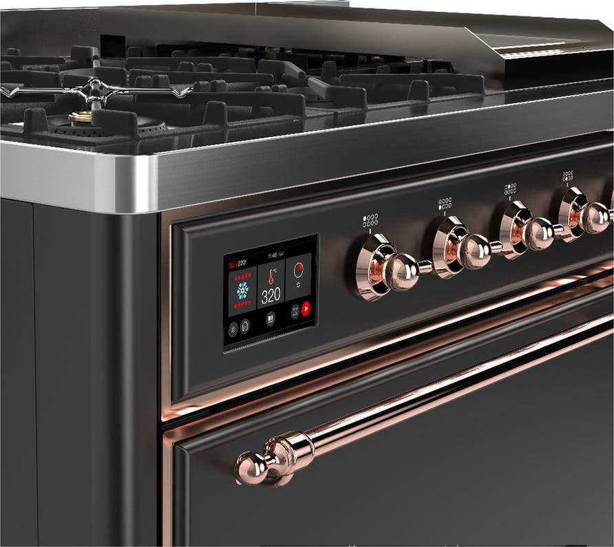 Ilve UM48FQNR3MGPLP Matte Graphite With Copper Trim, Liquid Propane