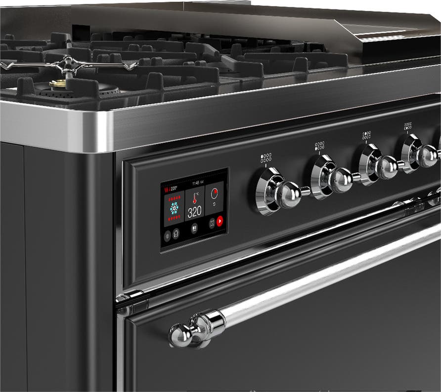 Ilve UM48FQNR3MGCLP Matte Graphite With Chrome Trim, Liquid Propane