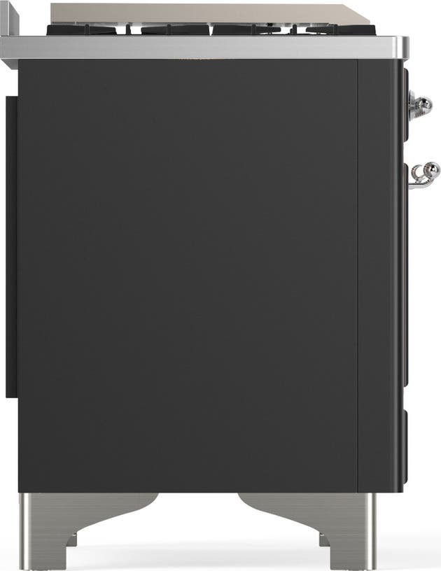 Ilve UM48FQNR3MGCLP Matte Graphite With Chrome Trim, Liquid Propane