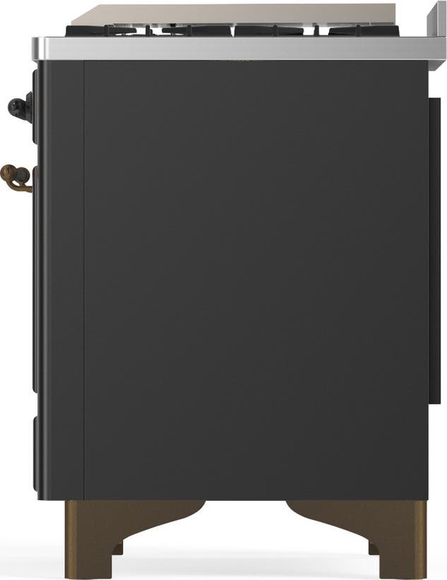 Ilve UM48FQNR3MGBLP Matte Graphite With Burnished Trim, Liquid Propane