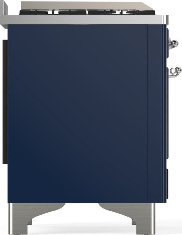Ilve UM48FQNR3MBCLP Midnight Blue With Chrome Trim, Liquid Propane