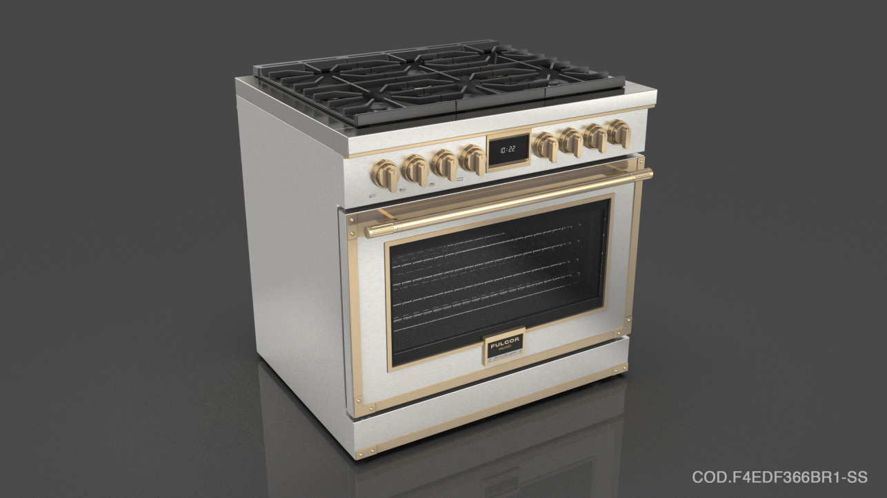 Fulgor Milano F4EIR365CS1MW Matte White With Brushed Chrome Trim