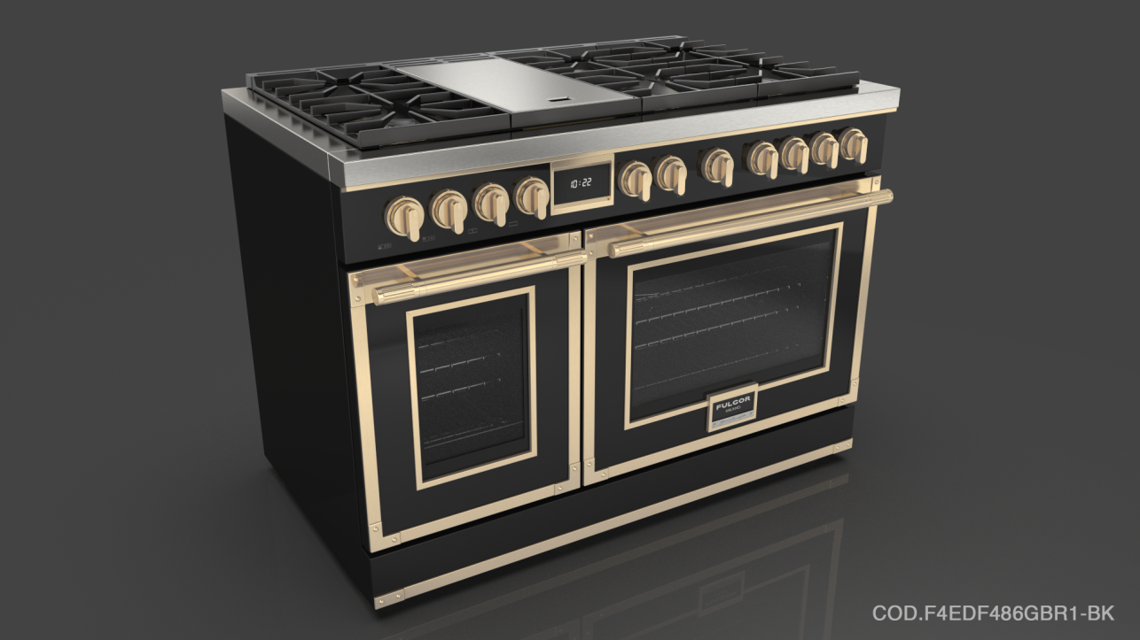 Fulgor Milano F4EDF486GBR1IV Ivory With Brushed Brass Trim