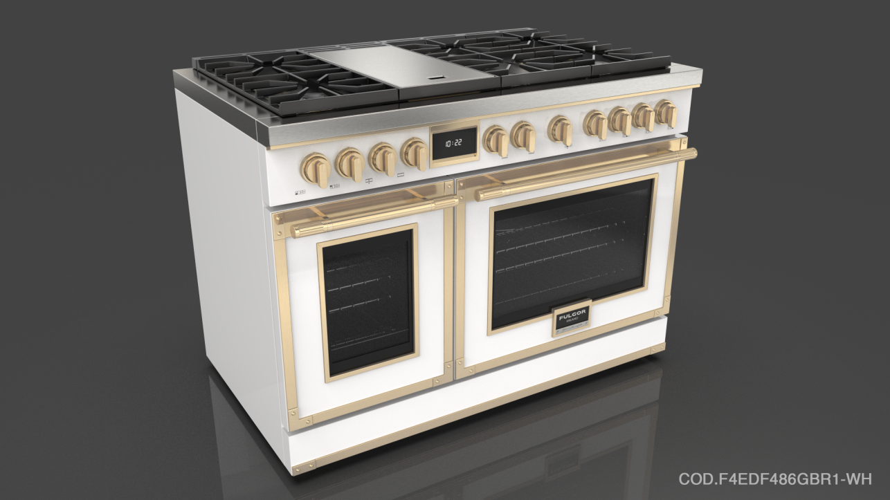 Fulgor Milano F4EDF486GBR1IV Ivory With Brushed Brass Trim