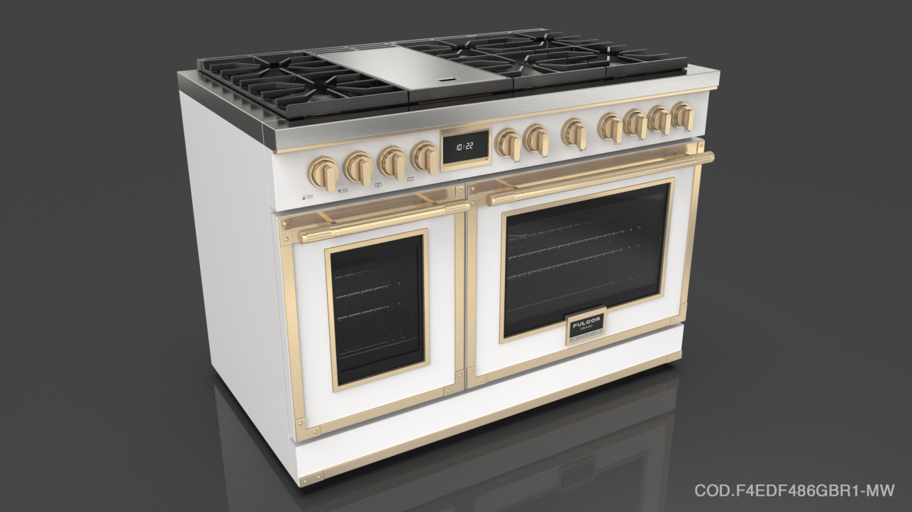 Fulgor Milano F4EDF486GBR1IV Ivory With Brushed Brass Trim